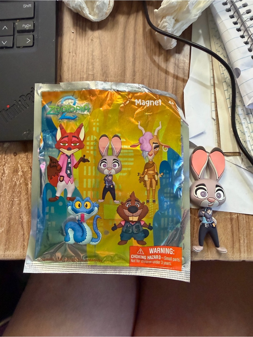 Topia Judy Hopps Figure Magnet in Gray and Pink